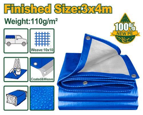 Тент Jadever 110гр 3х4м Синий-серый (1x14)   |*