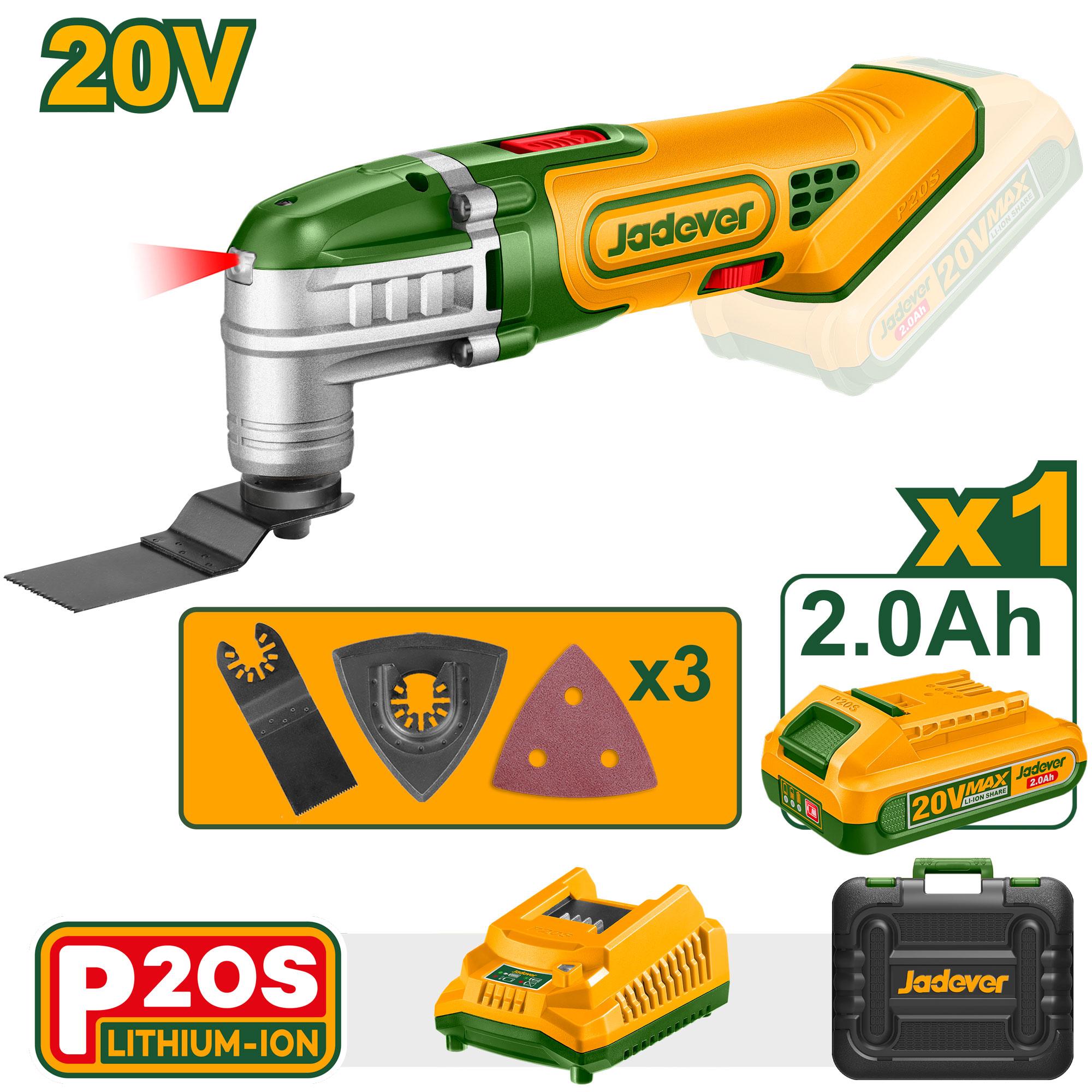 Реноватор Аккумуляторный Jadever 20V (2.0Ah)  (1x6)  |*