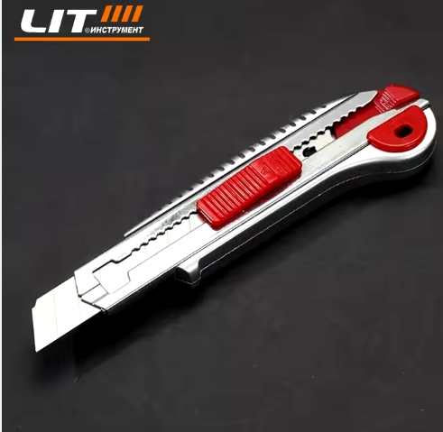 Нож Канцелярский LIT ХРОМ  (1х24) (144)  |*