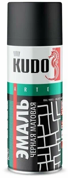 Аэрозоль KUDO Черная матовая KU-1102 (12шт)   |+
