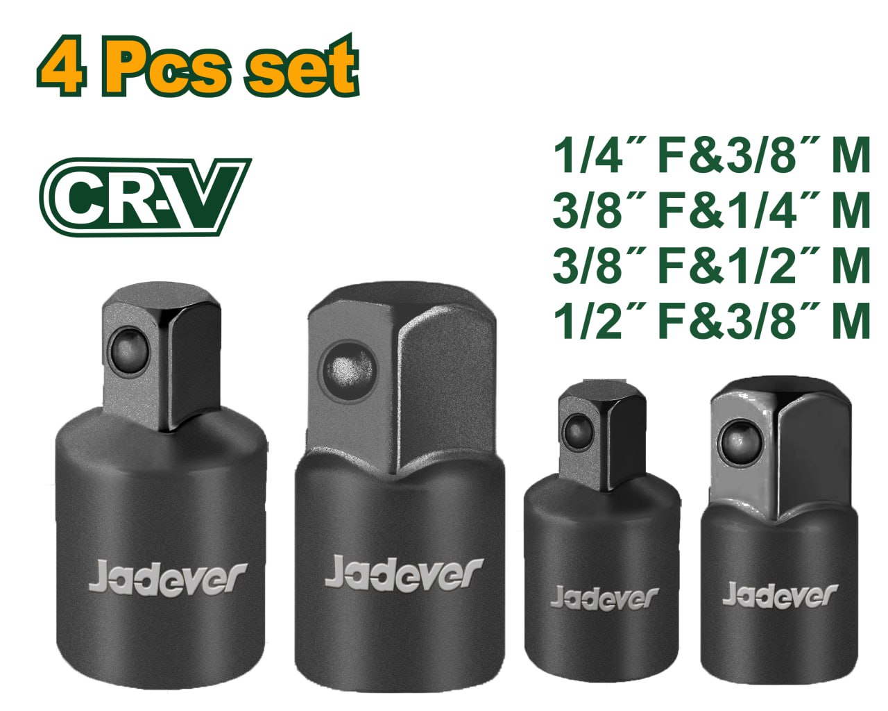 Набор Ударных переходников для трещеток Jadever 4pcs (1x100)  |*