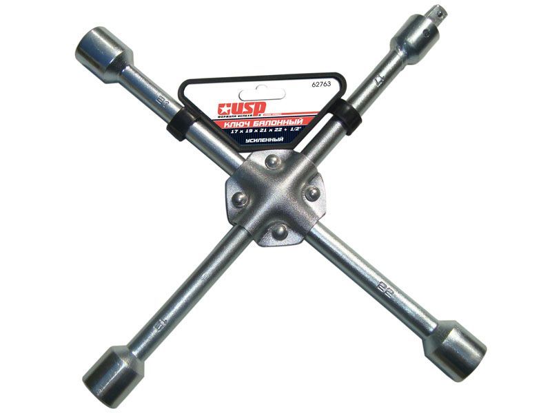 Ключ балонный 17х19х21х22 + 1/2 Крестообр. усил. /1