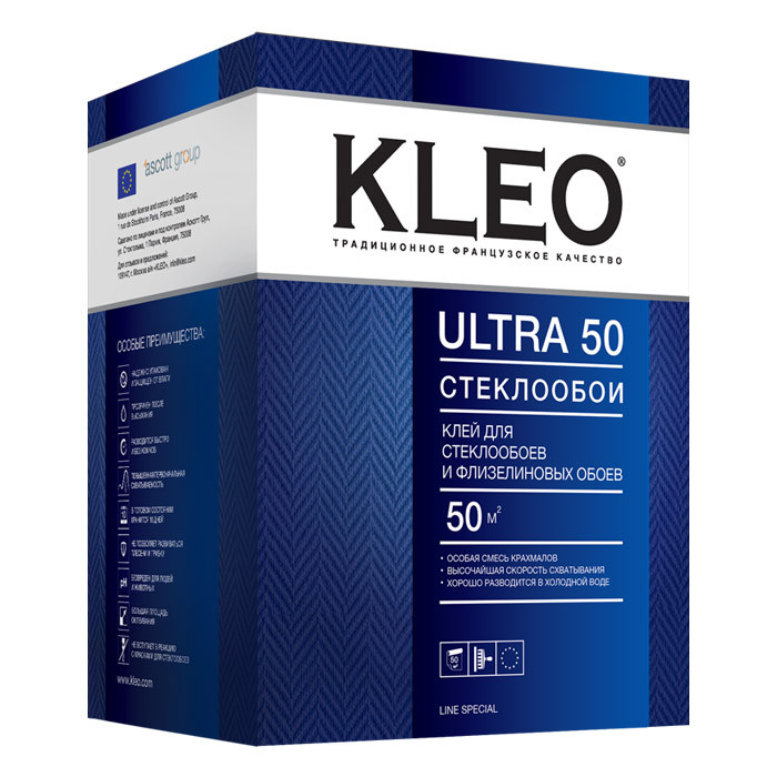 Клей Обойный KLEO ULTRA Стеклообои  1х12    |*
