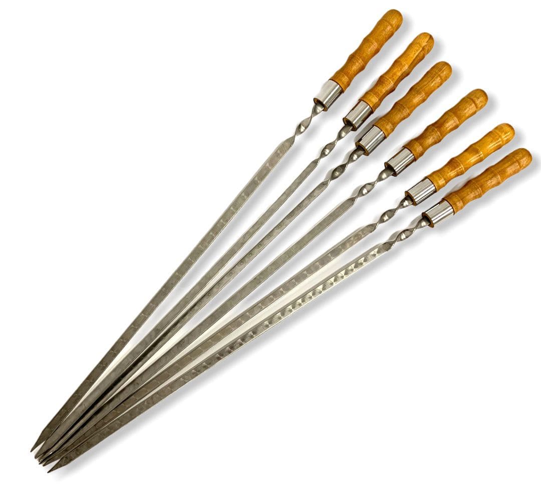 Шампура 4шт Простой с Дер. ручкой                |1