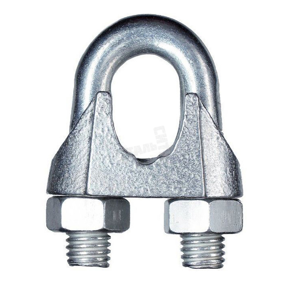 Зажим для стальных канатов DIN741 оцинк 6мм 1х100  |+