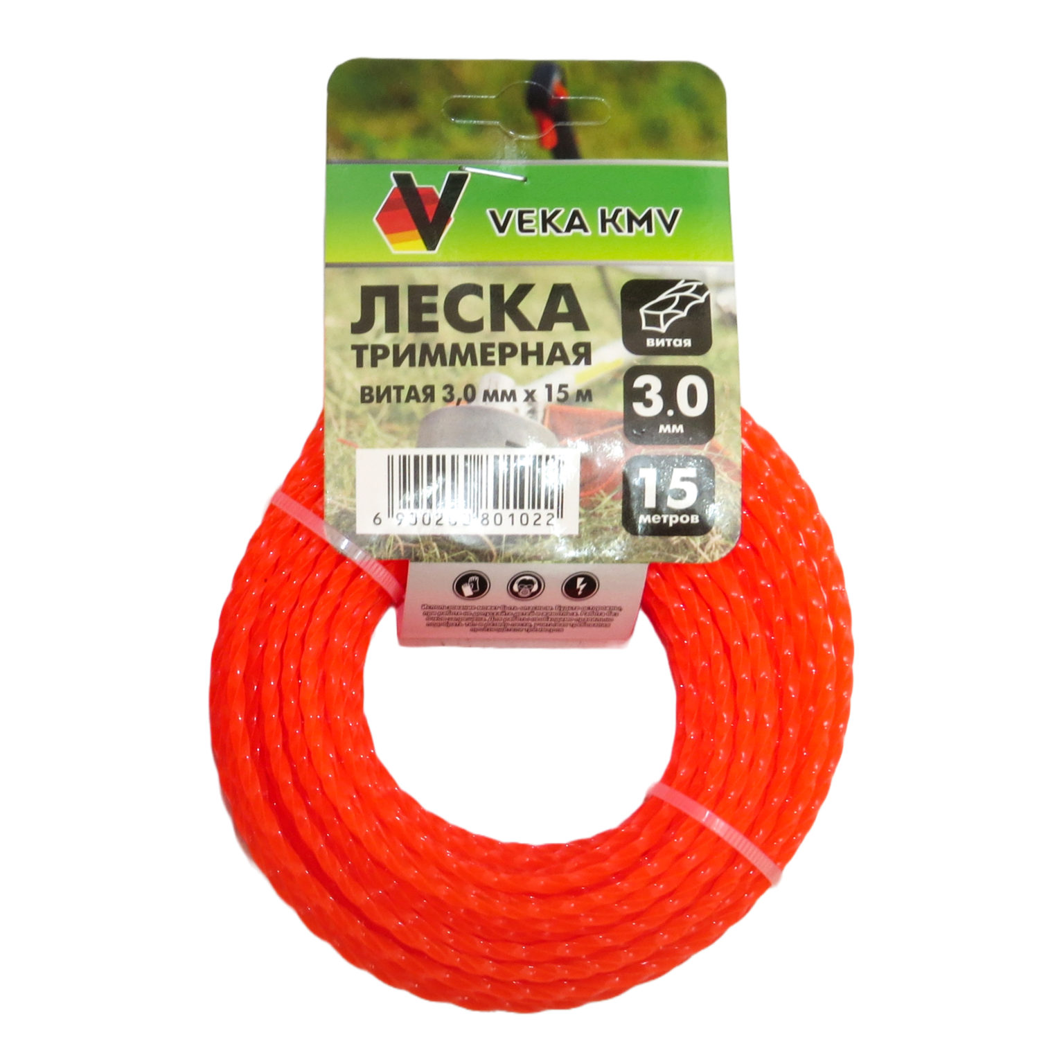 Леска для трим. VEKA Крученая (Витая) 3мм*15м  (1х40) (160)     /*