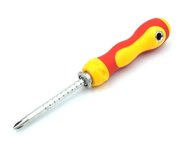 Отвертка с фиксатором Желто-Красная 1х12   /+