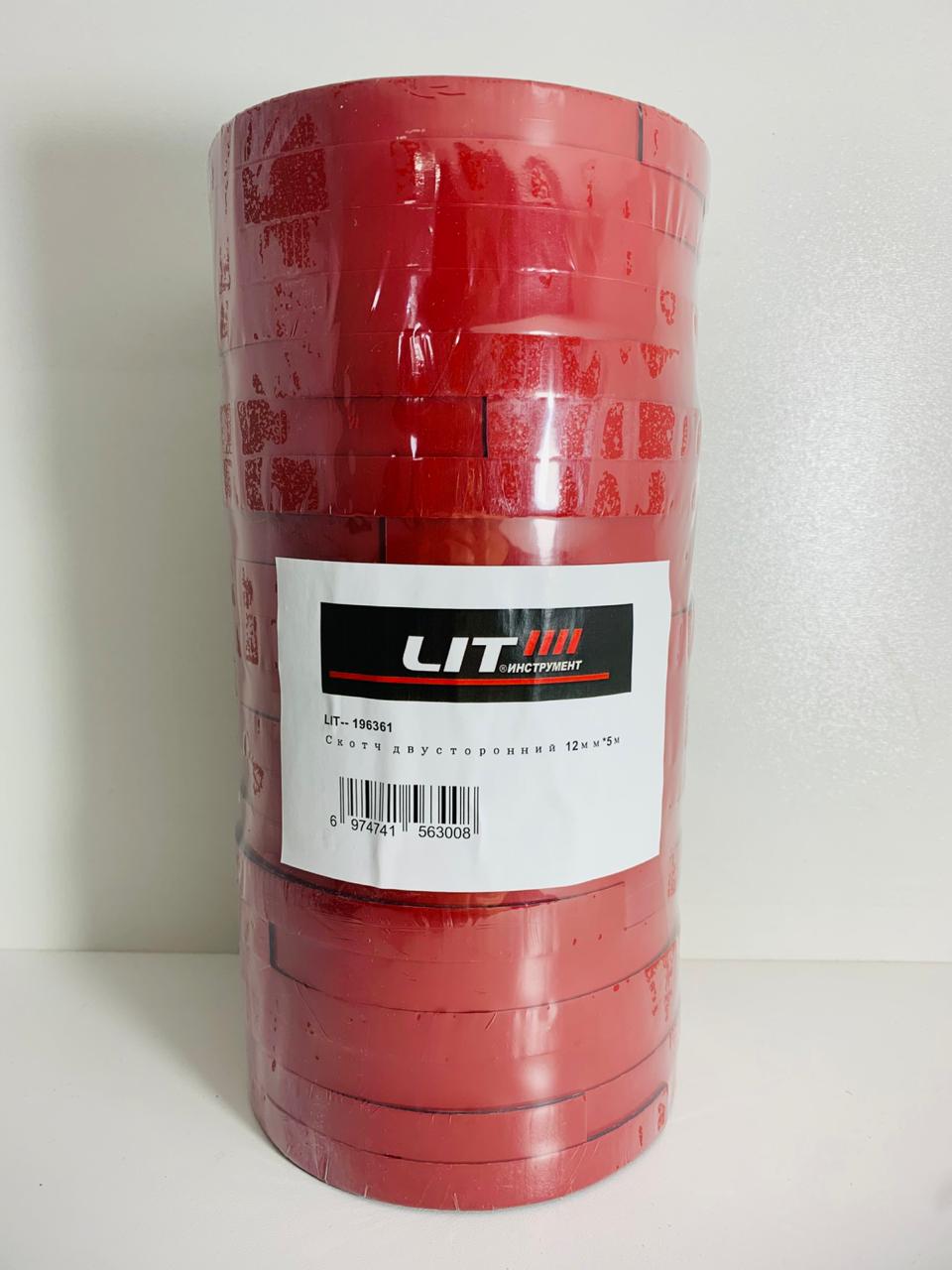 Скотч двухсторонний LIT 12мм x 5м 1х288 |*