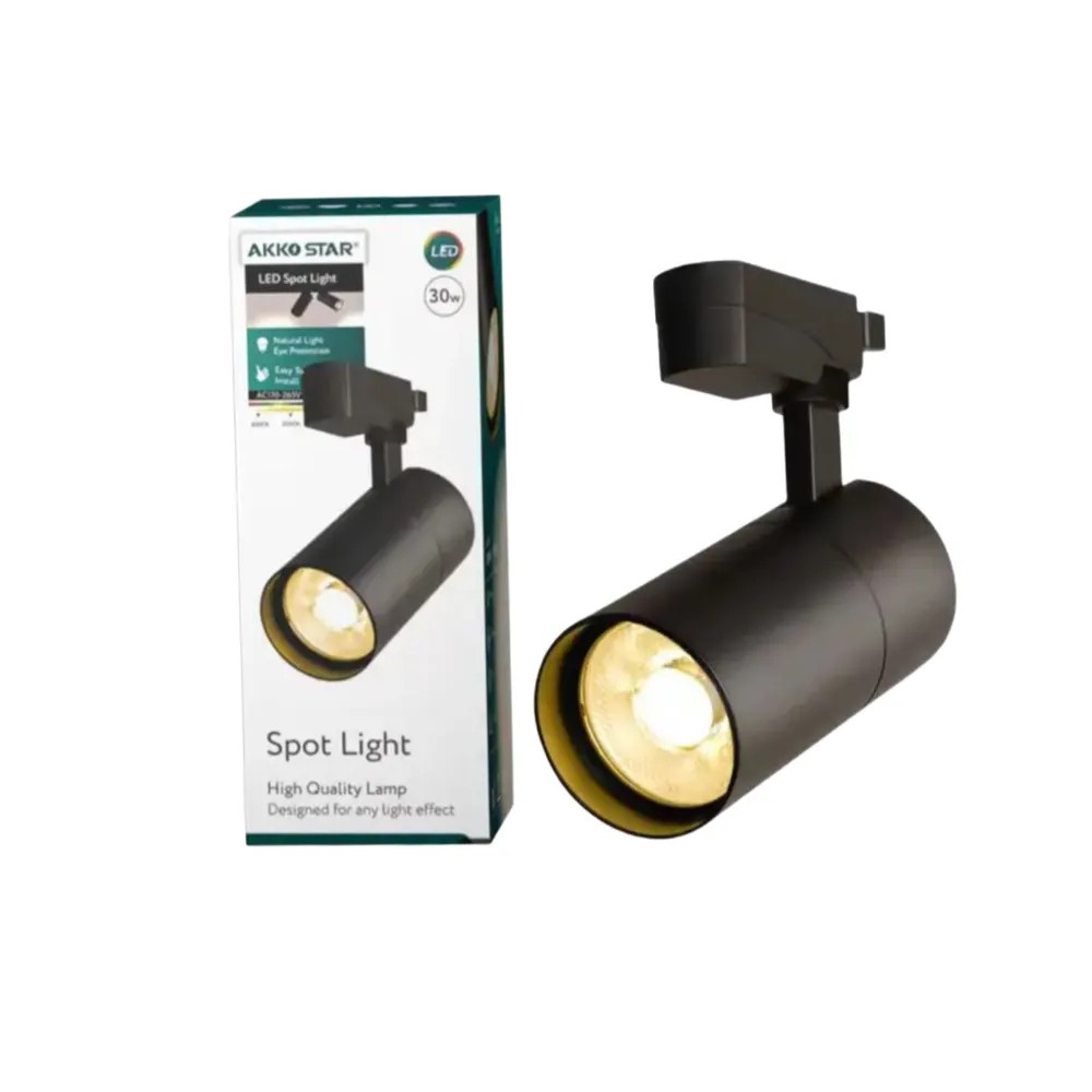 Светильник трековый AKKO STAR Черный 30W 3000K Теплый свет 1х30 |*