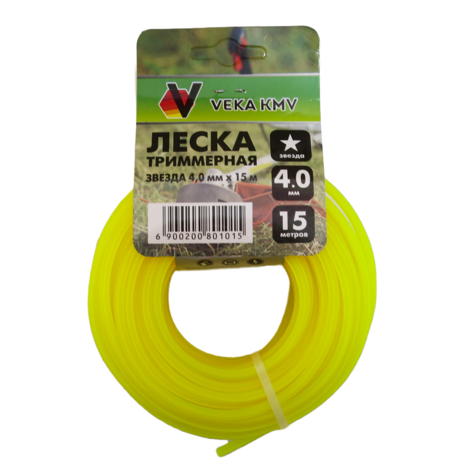 Леска для трим. VEKA Звезда 4мм*15м (1х25) (100)      /*