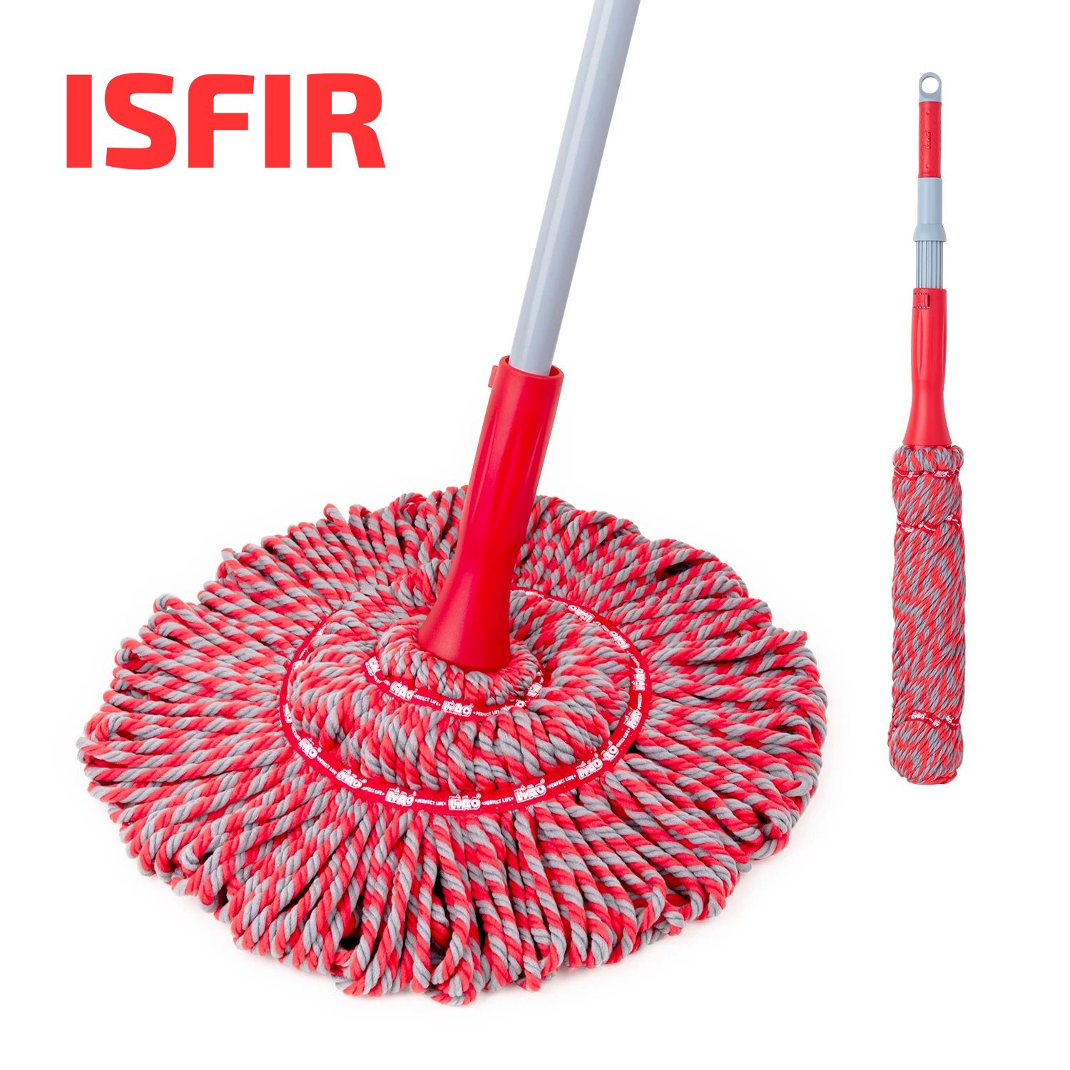 Швабра ISFIR Палубная с телеск.ручкой 82-130см (1х24) |*