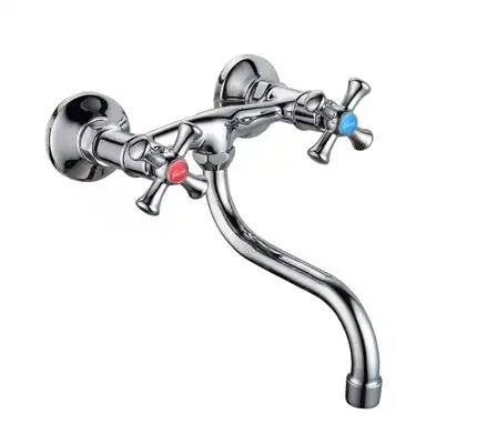 Смеситель VEKA-KMV от стены с 2 рукоятками VK-2011 1х2 (1x20)   \+