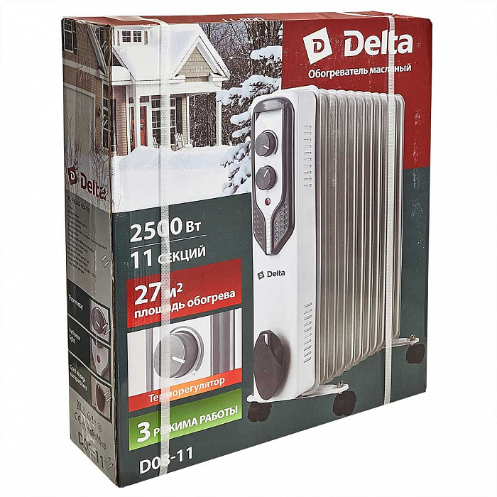 Обогреватель масляный D08-11 DELTA 2500Вт 11 секций  /1