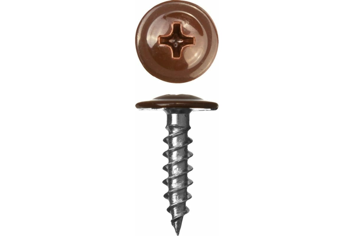 Саморез с пресс-шайбой RAL 8004 4,2х19 Острый (медно-коричневый) 1х1000  /+