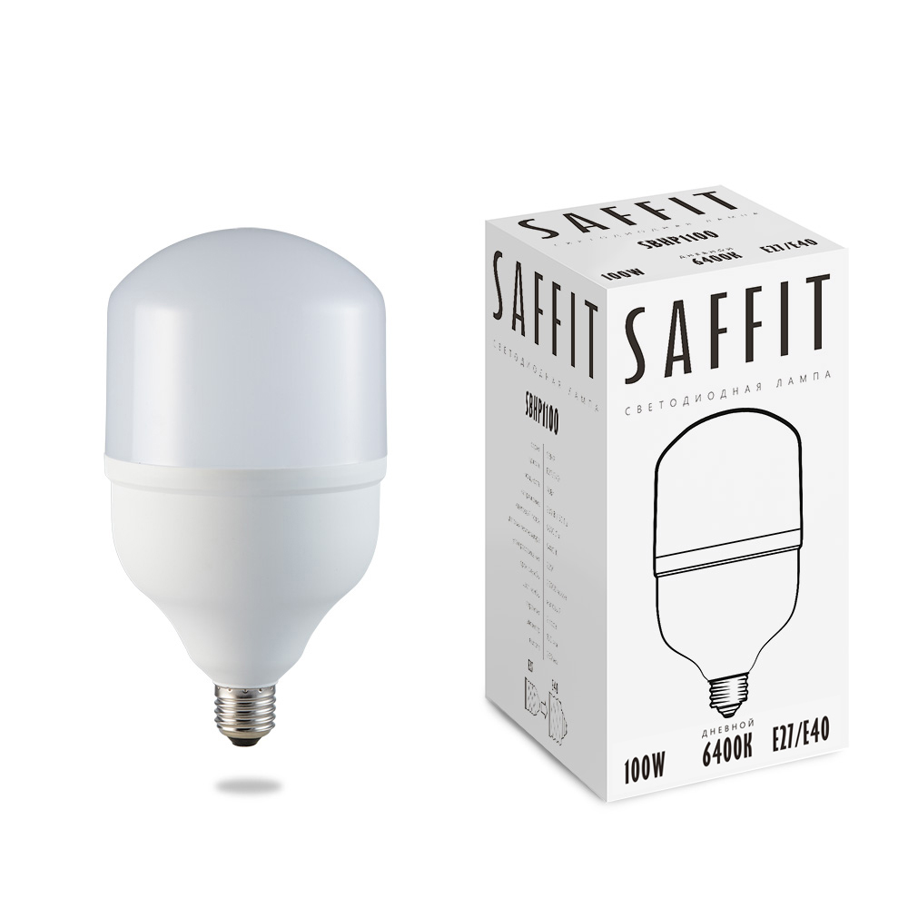 Лампа светодиодная SAFFIT SBHP1050 50W 6400K 230V E27-E40 1x20 |+