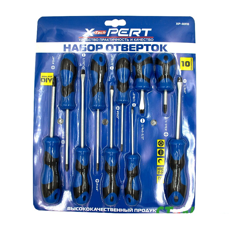 Набор отверток X-PERT 10 предметов XP-0310 |+
