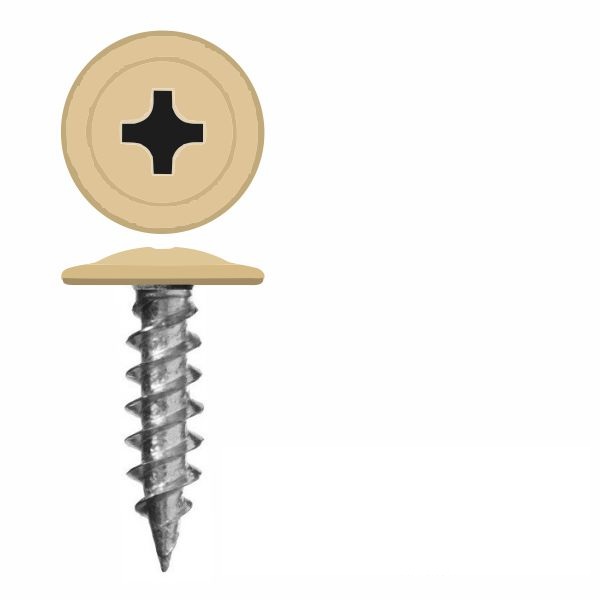 Саморез с пресс-шайбой RAL 1011 4,2х16 Острый (коричнево-бежевый) 1х1000  /+