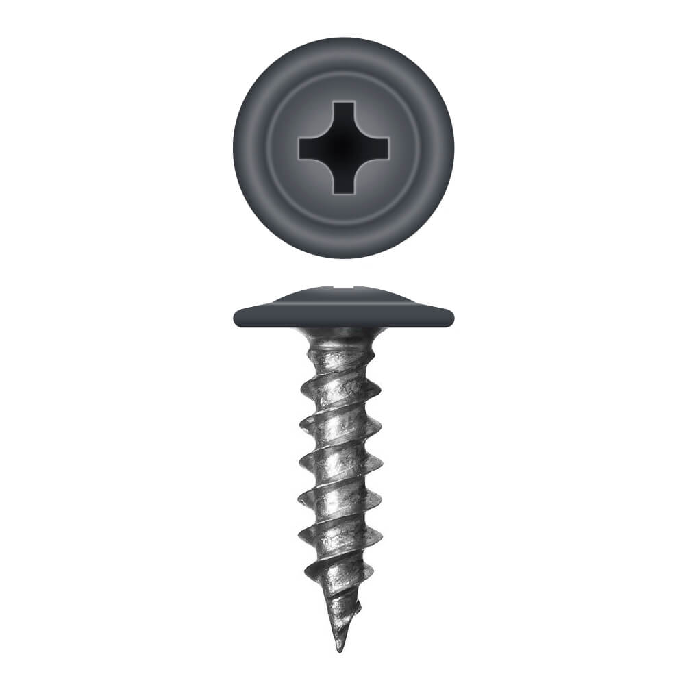 Саморез с пресс-шайбой RAL 7024 4,2х32 Сверло (графитовый серый) 1х600  /+
