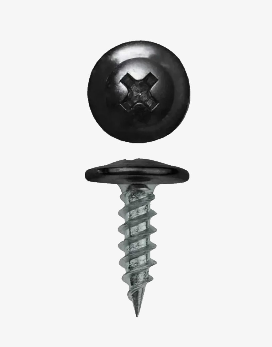 Саморез с пресс-шайбой RAL 9005 4,2х32 Острый (глубокий черный) 1х1000  /*