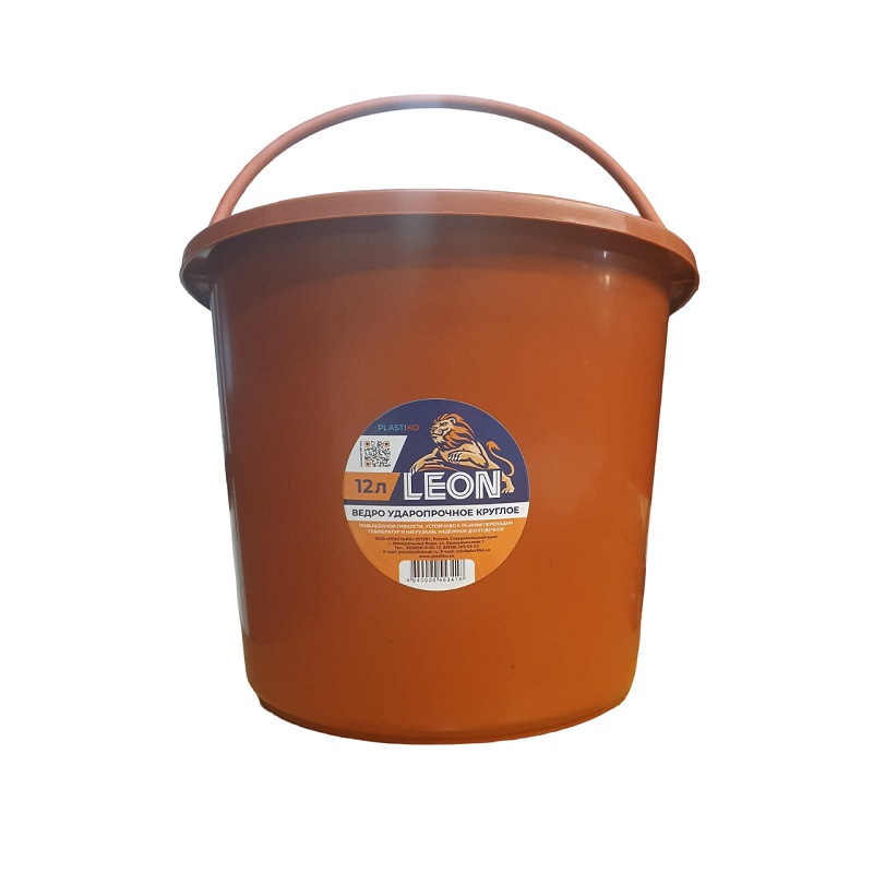 Ведро ударопрочное 12л Красное   |*