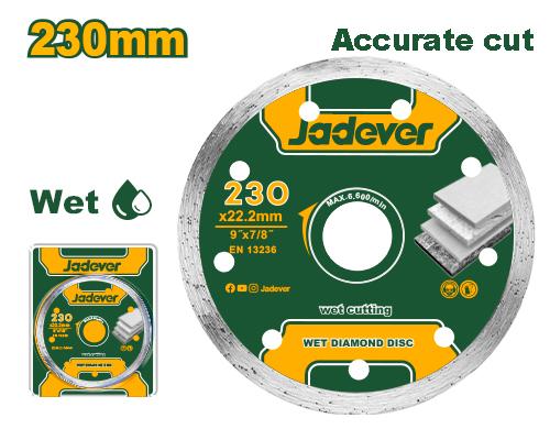 Круг Алмазный Jadever Сплошной 230мм Мокрый рез  (1x20)   |*