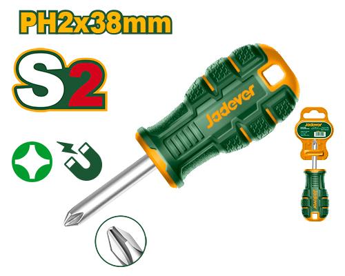 Отвертка Jadever PH2x38mm (1х12)(1x240)  |*