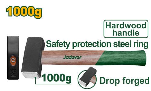 Кувалда Jadever с Дерев. ручкой 1000гр (1x12)  |*