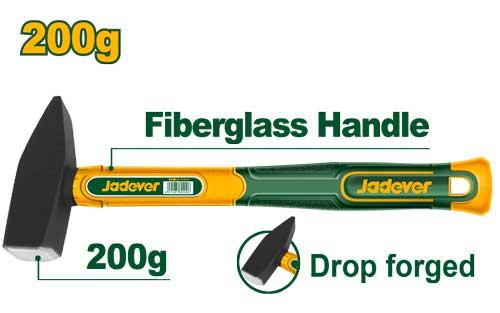 Молоток Jadever с фибр. ручкой 200гр (1x12)  |*