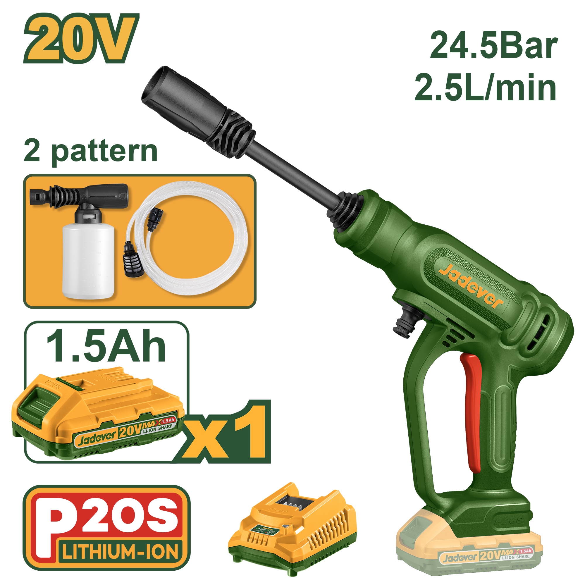 Мойка Аккумуляторная Мини 24Bar Jadever (1х6)