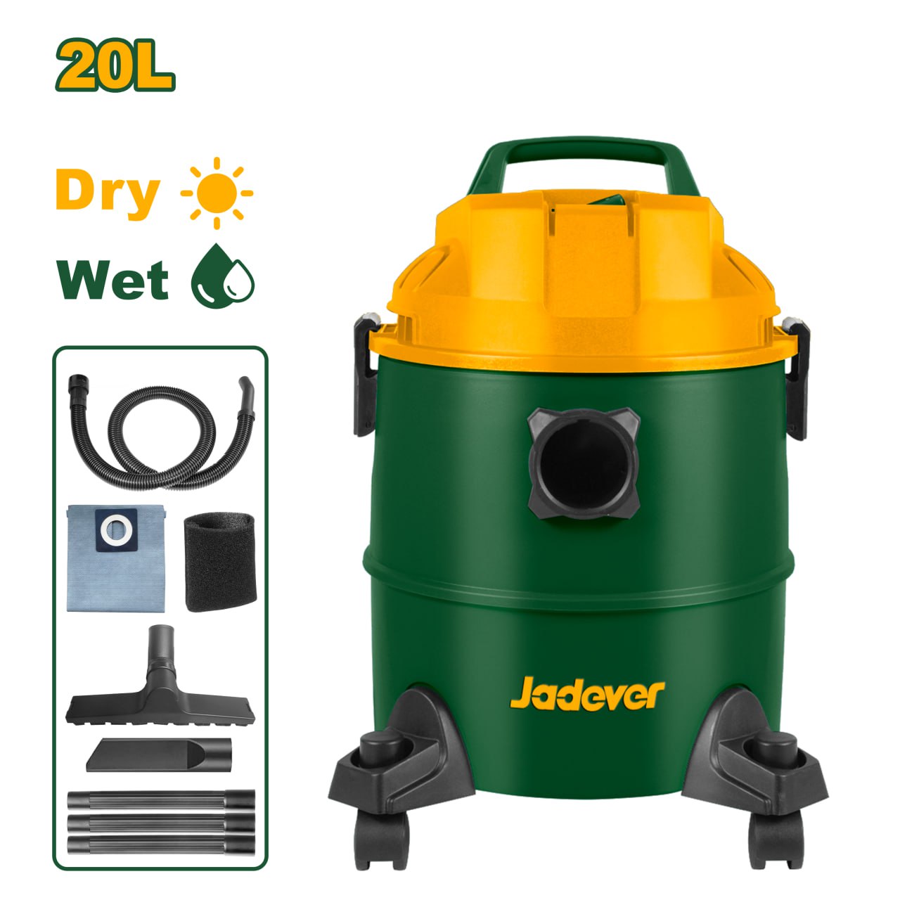 Пылесос строительный Jadever 20л 1200W Пласт.корпус