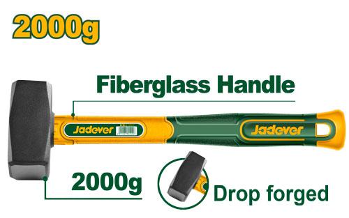 Кувалда Jadever с фибр. ручкой 2000гр (1x12)  |*