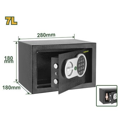 Сейф Jadever 7л 18х28х18см  |*