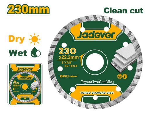 Круг Алмазный Jadever Турбо 230мм (1x20)   |*
