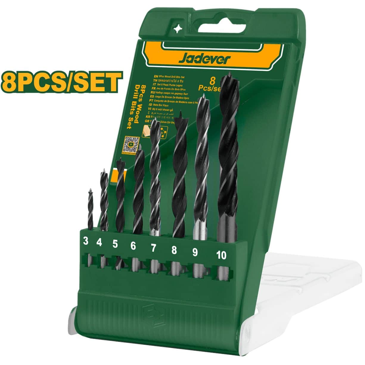 Набор сверл по Дереву Jadever 8pcs (1x24)  |*