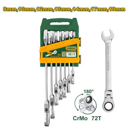 Набор комбинированных ключей с трещеткой Jadever 7pcs 8-19mm (1x12)  |*