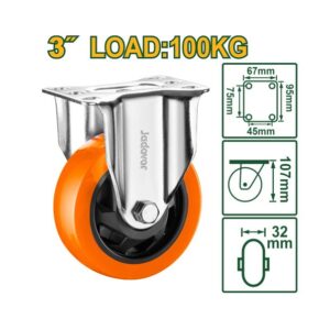 Колесо не поворотное Jadever №3 100кг  (1x40)  |*