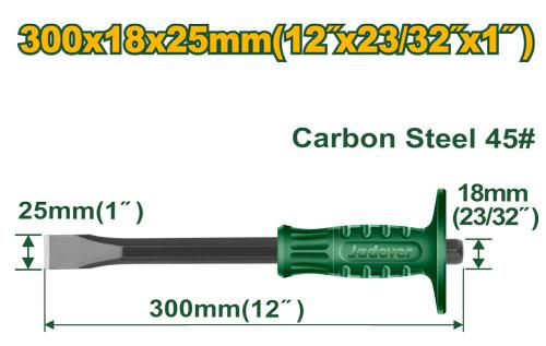 Зубило ручное Jadever 25mm*18*300mm (1x36)  
