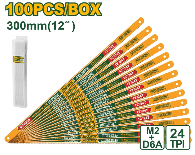 Полотно по металлу Jadever Bi-Metal Одностороннее 24 TPI 300mm (1х100) 
