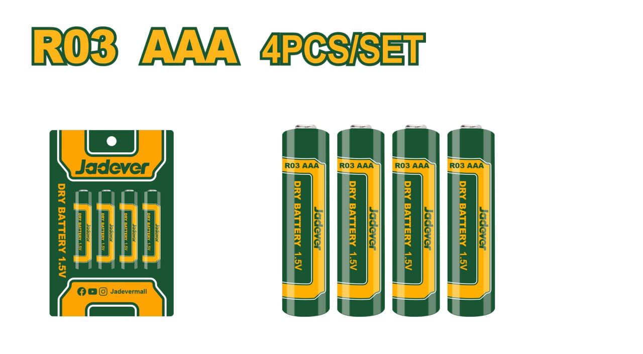 Элемент питания Jadever R03 AAA 4pcs (Мизинец) (1х30)(1x240) 