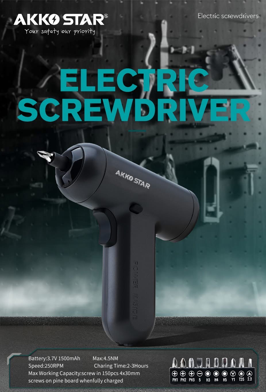 Отвертка Аккумуляторная AKKO STAR 5Nm (1x20) |*