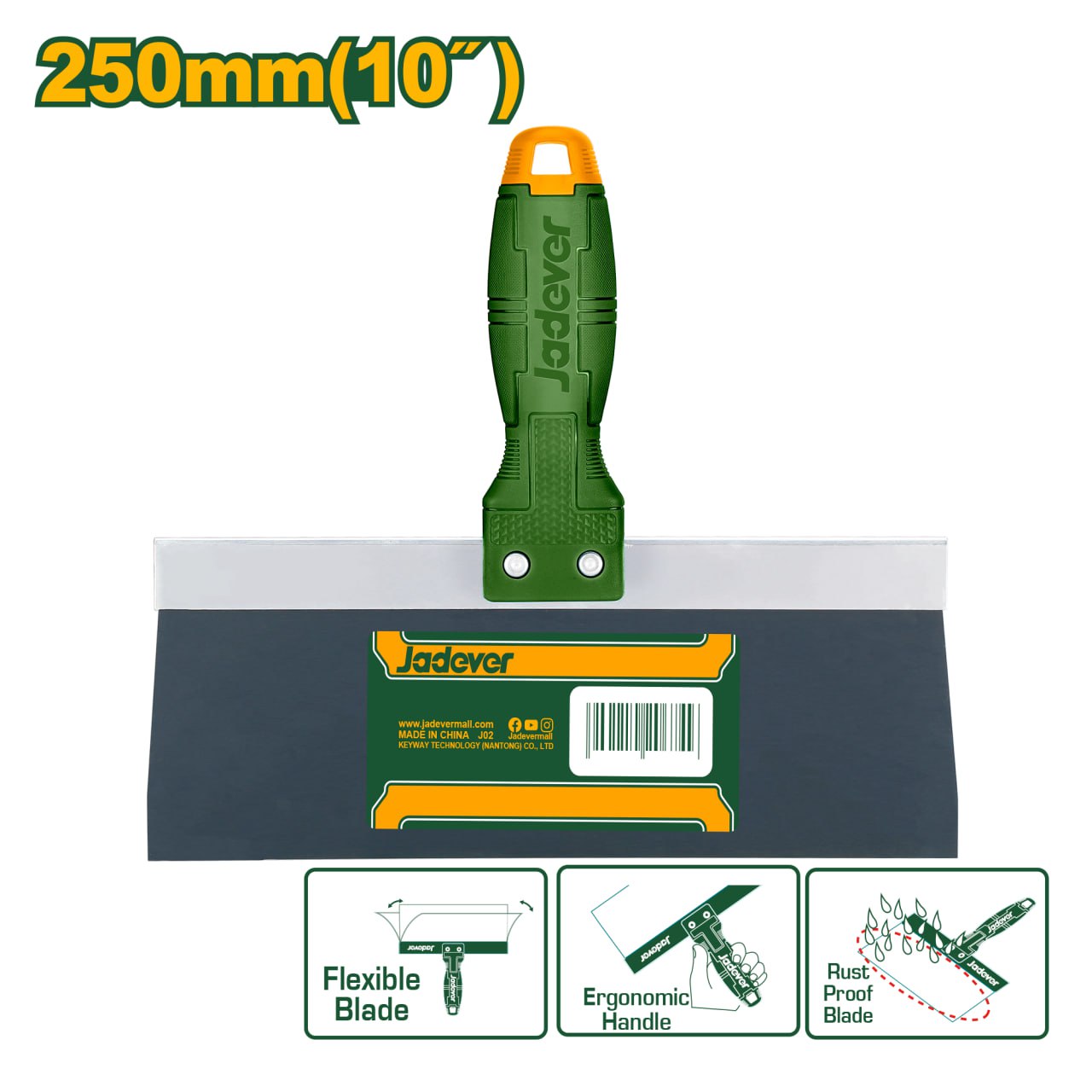 Шпатель Jadever №10 250mm (1х12)(1x60)  |*