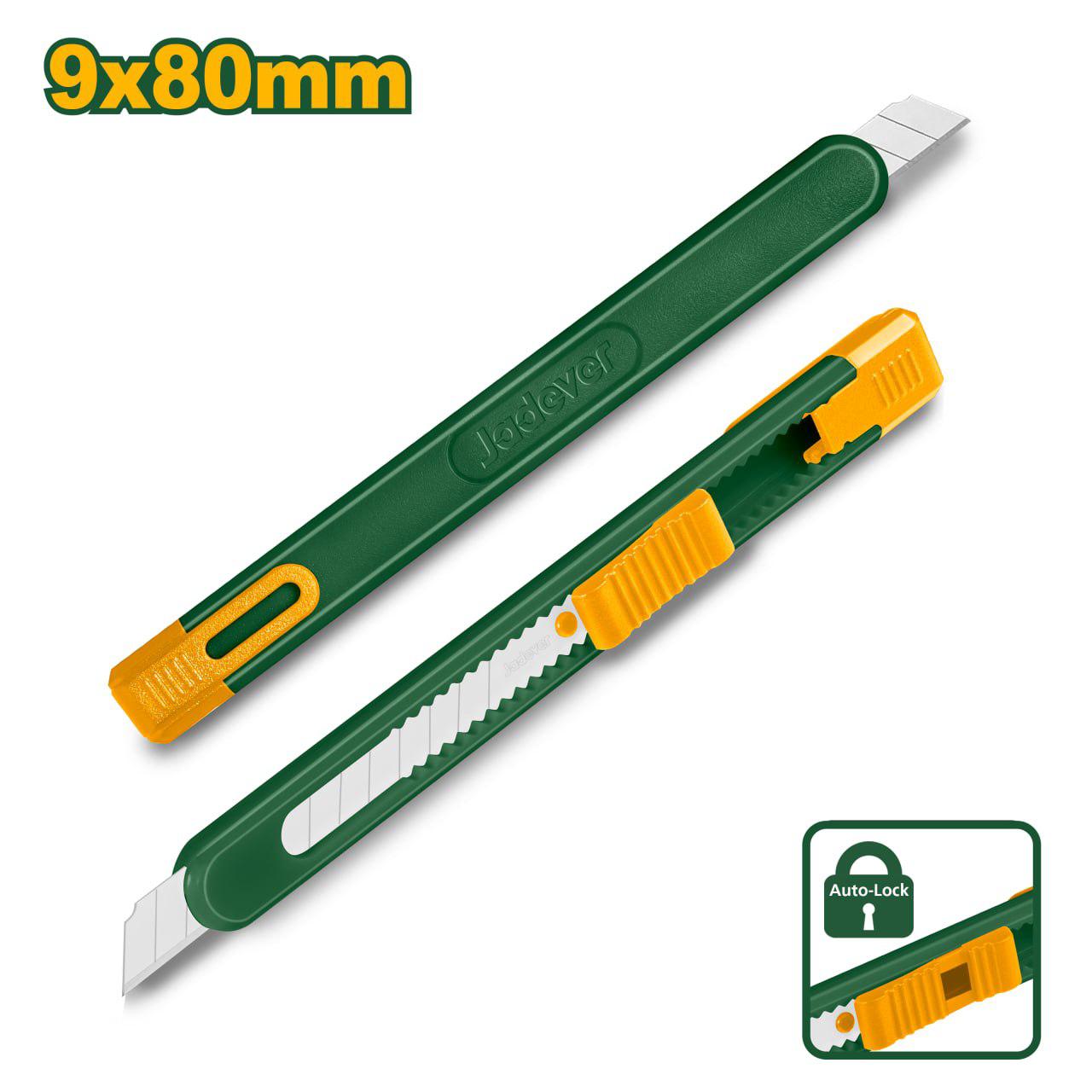 Нож канцелярский Jadever 9 х 80mm Тонкий Пластик (1х50)