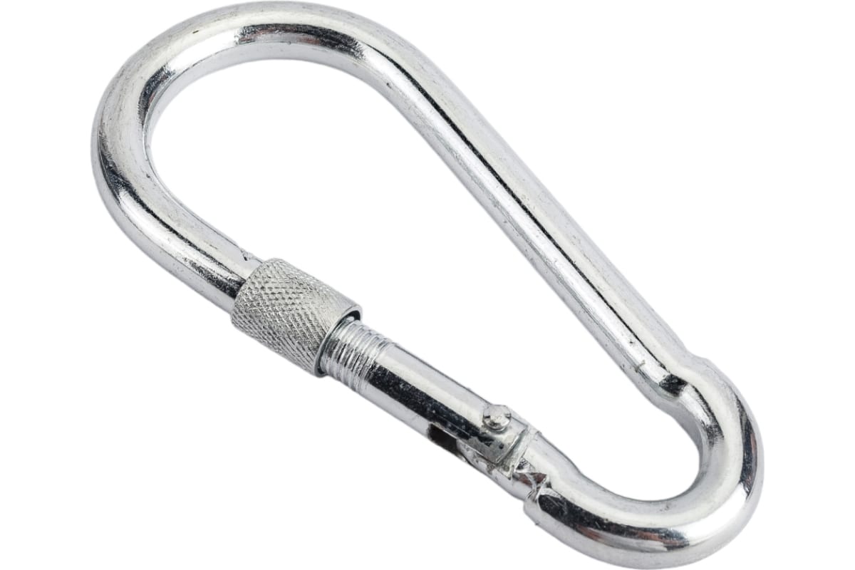 Карабин с фиксатором DIN5299D оцинк. 5мм  1х50  |+