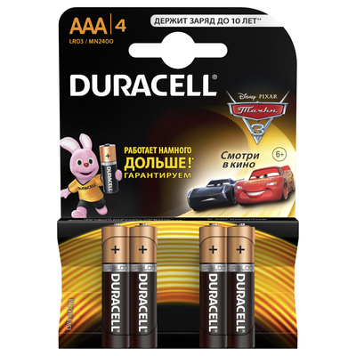 Элемент питания DURACELL  Мизинчик (Цена за 4шт)   /*