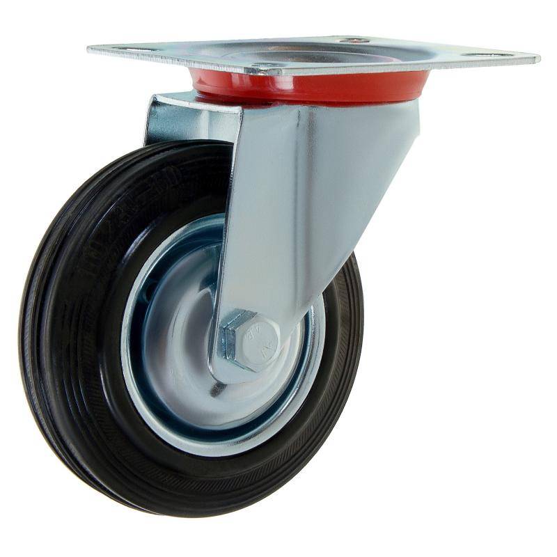 Колесо для тележки поворот - (хром) d4 x 100 VK-518  |2