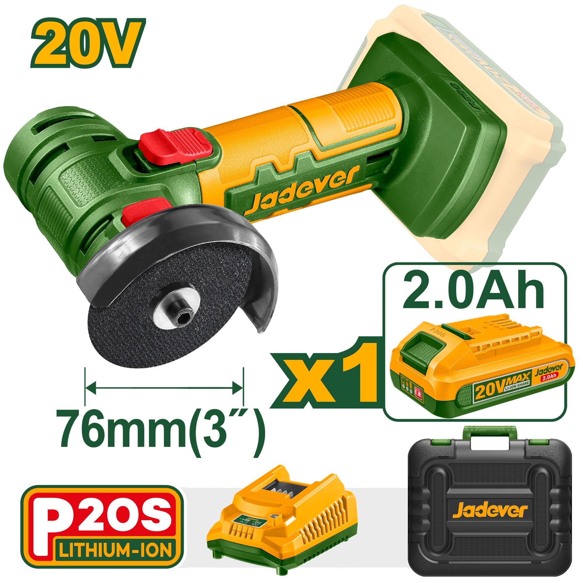 МШУ Jadever Аккумуляторная 76мм 20V (1x10)   |*