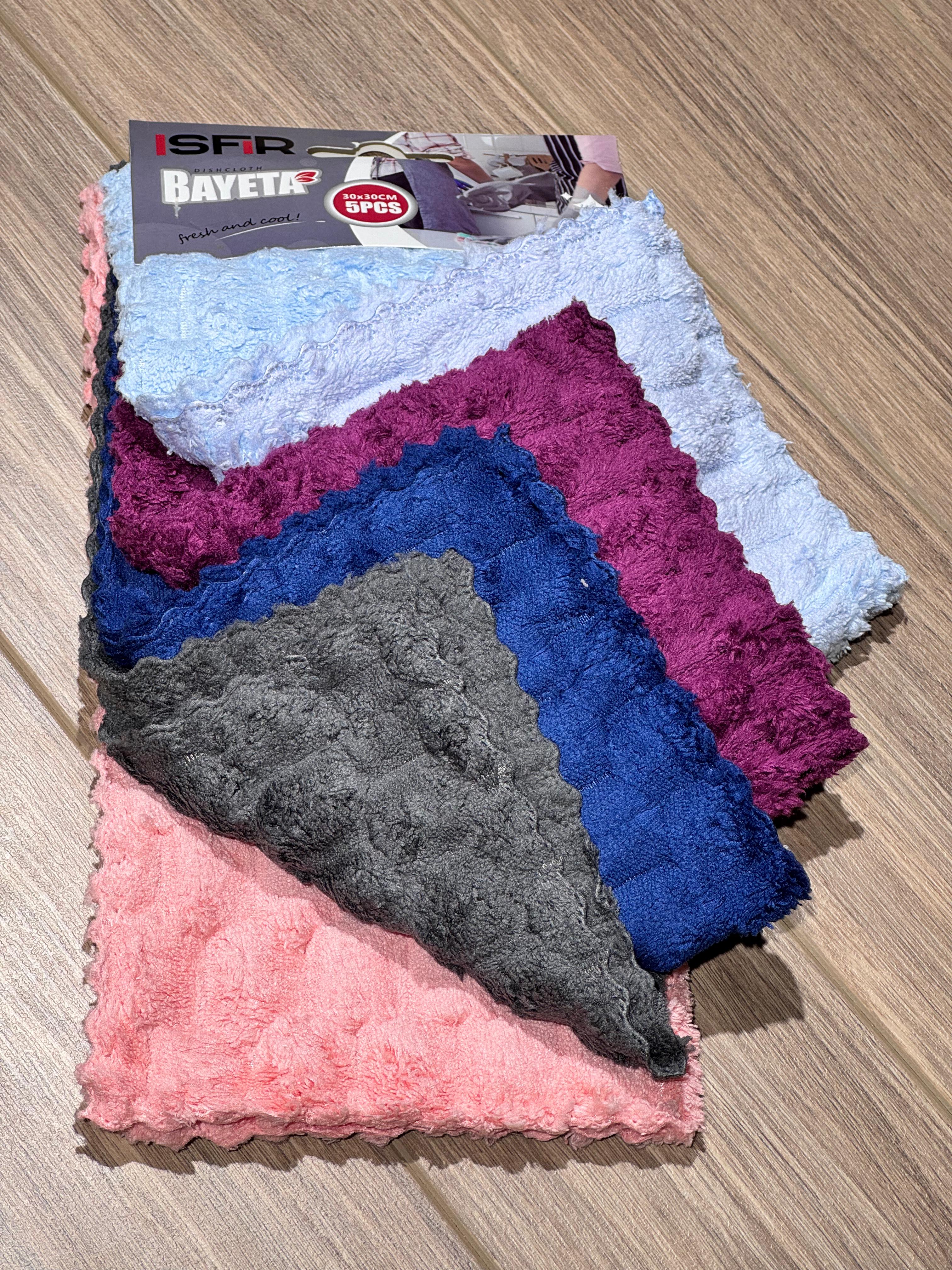 Тряпка (Набор из 5шт) 30х30см Узор Соты (1х6)(1х360) 