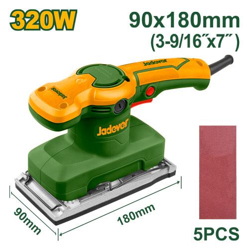 Шлифмашина Электрическа Jadever 320Вт 90х180mm (1x6)   |*