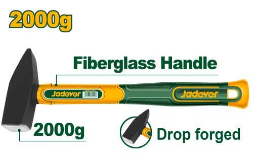 Молоток Jadever с фибр. ручкой 2000гр (1x12)  |*